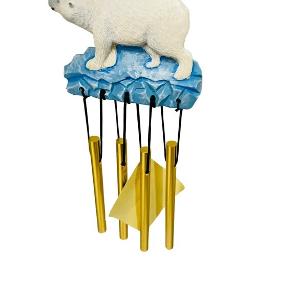 Vintage Polar Bear Wind Chime By New Creative Enterprises 1998  6" 4 inches - Picture 2 of 4